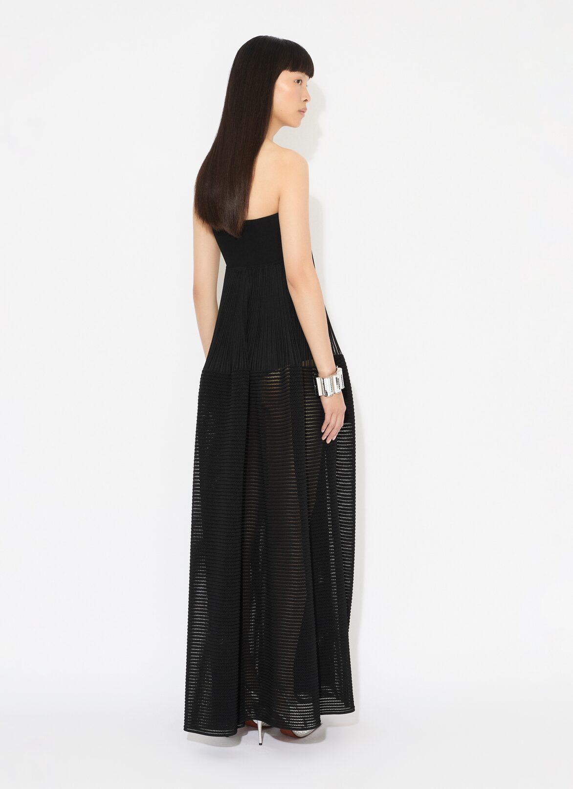 LONG CRINOLINE KNIT DRESS ALAÏA  LONG CRINOLINE KNIT DRESS